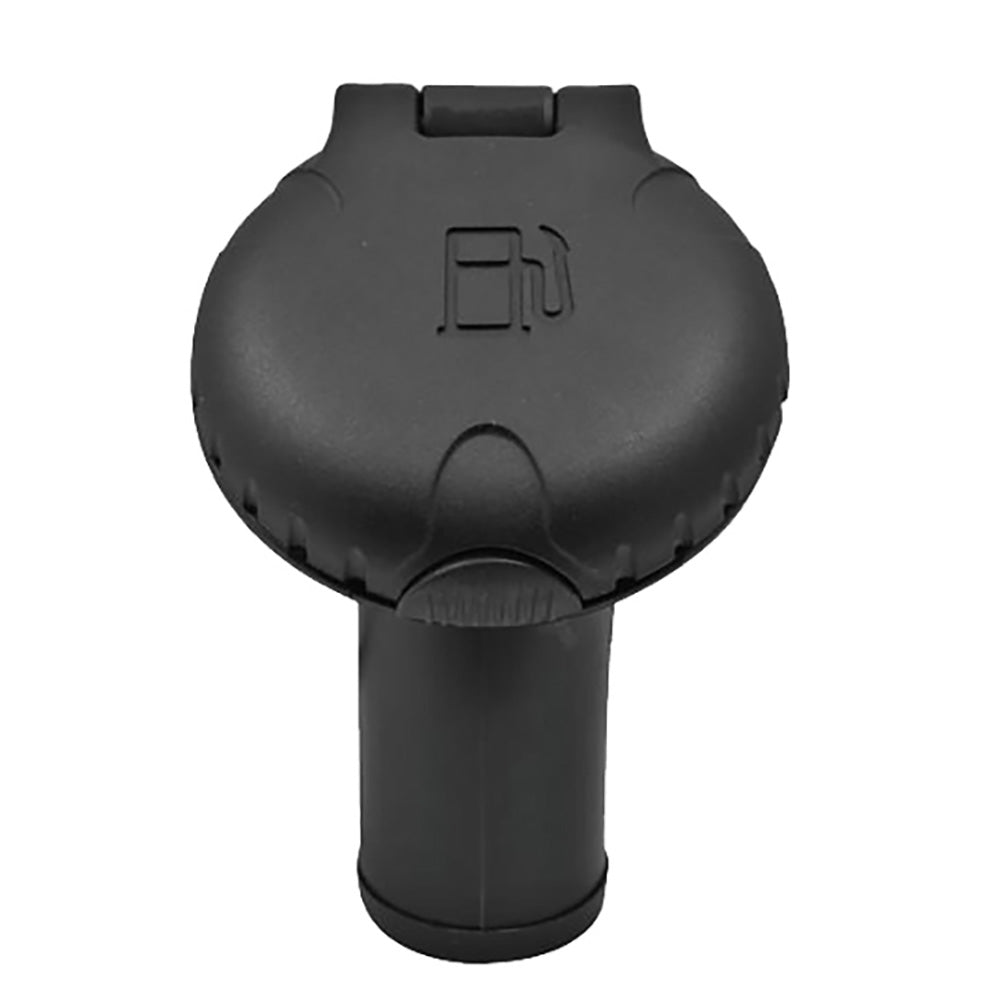 Attwood Marine Attwood Deck Fill f/Carbon Canister System - Angled Body & Scalloped Black Plastic Cap — marine deck fills