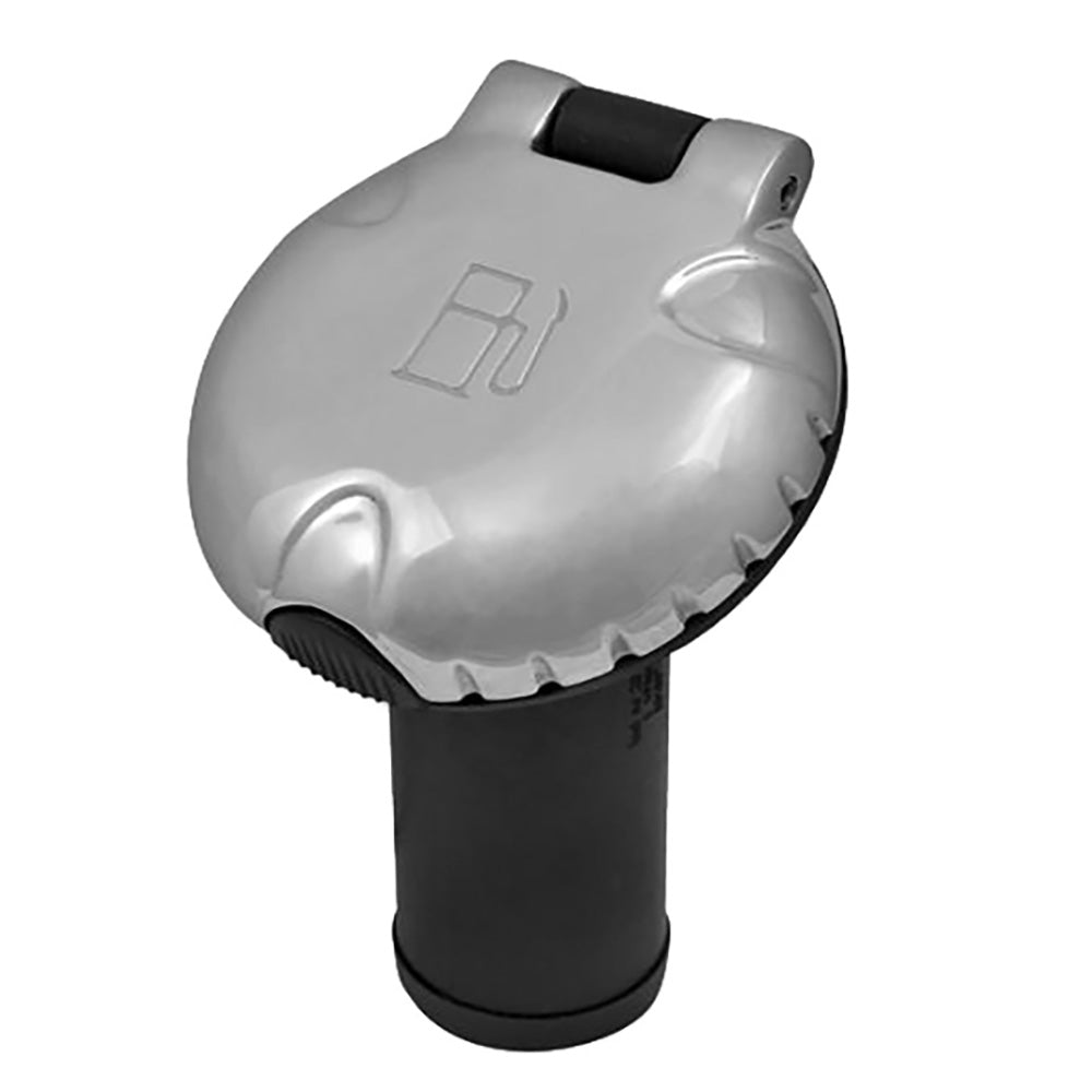 Attwood Marine Attwood Deck Fill f/Carbon Canister System - Angled Body & Scalloped Chrome Cap — marine deck fills
