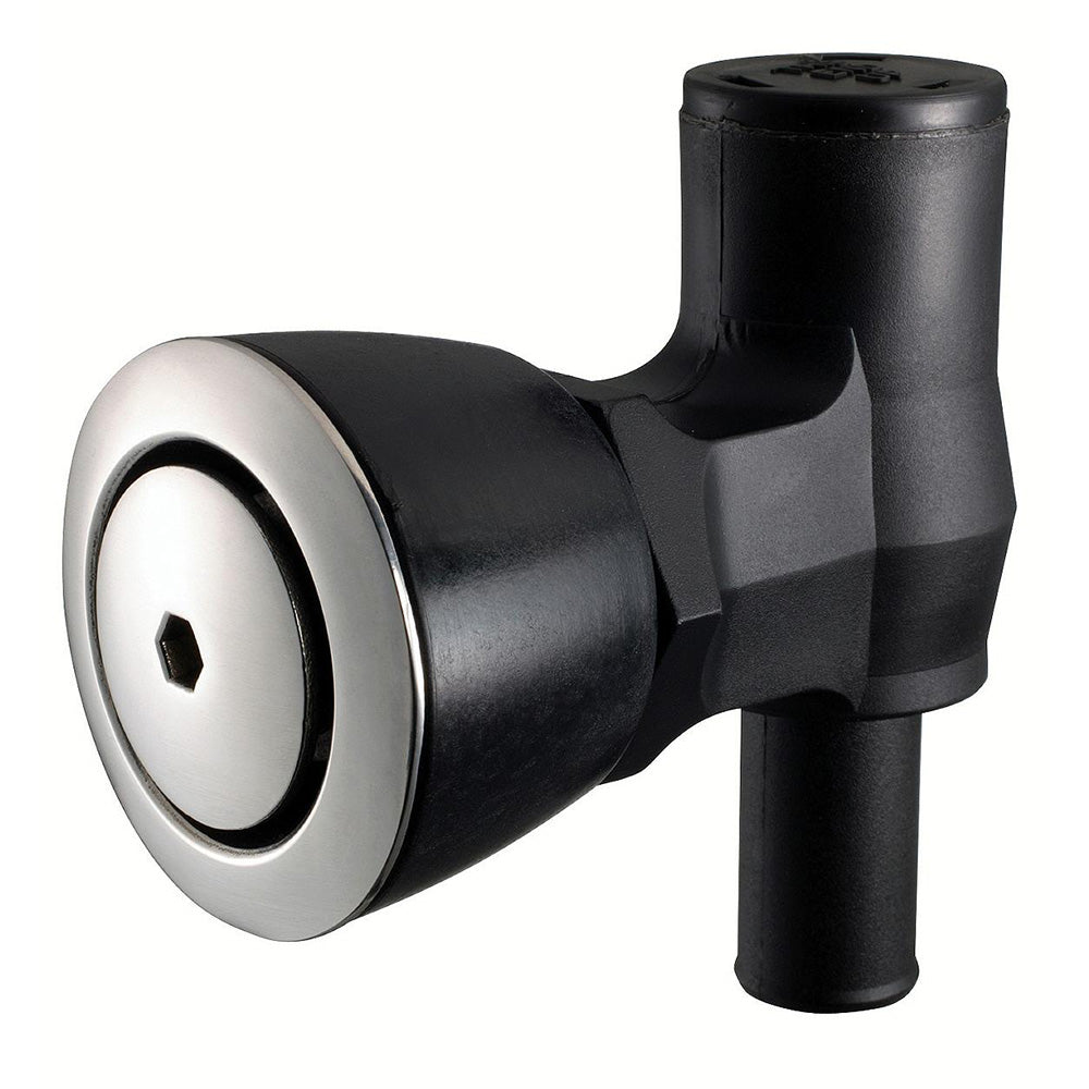 Attwood Marine Attwood 90° P-Trap Fuel Tank Vent - Flush Mount - Black w/Stainless Steel Vent Head — marine vents