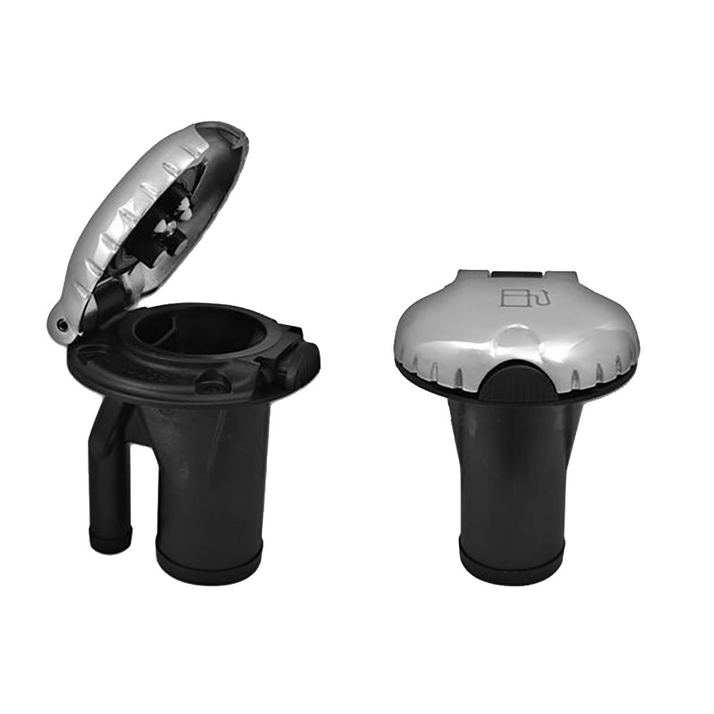 Attwood Marine Attwood Deck Fill f/Pressure Relief Systems - Straight Body & Scalloped Stainless Steel Cap — marine deck fills