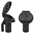 Attwood Marine Attwood Deck Fill f/Pressure Relief Systems - Angled Body & Scalloped Black Plastic Cap — marine deck fills