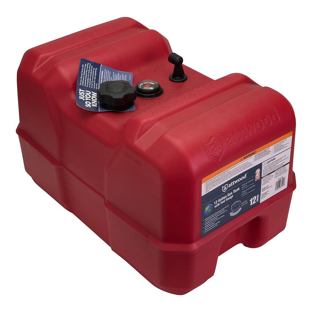 Attwood Marine Attwood Portable Fuel Tank - 12 Gallon w/Gauge — marine fuel tanks