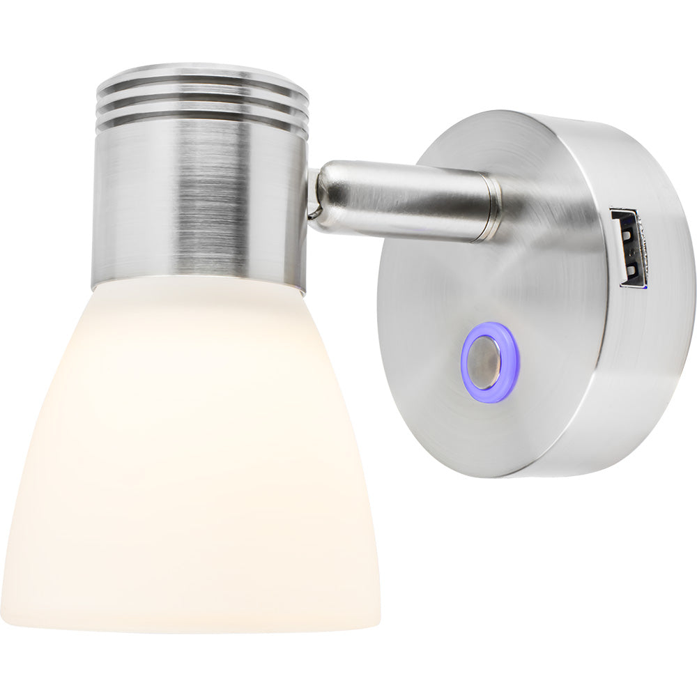Sea-Dog Cabin Reading Light w/Touch Dimmer & USB Port — marine interior / courtesy light