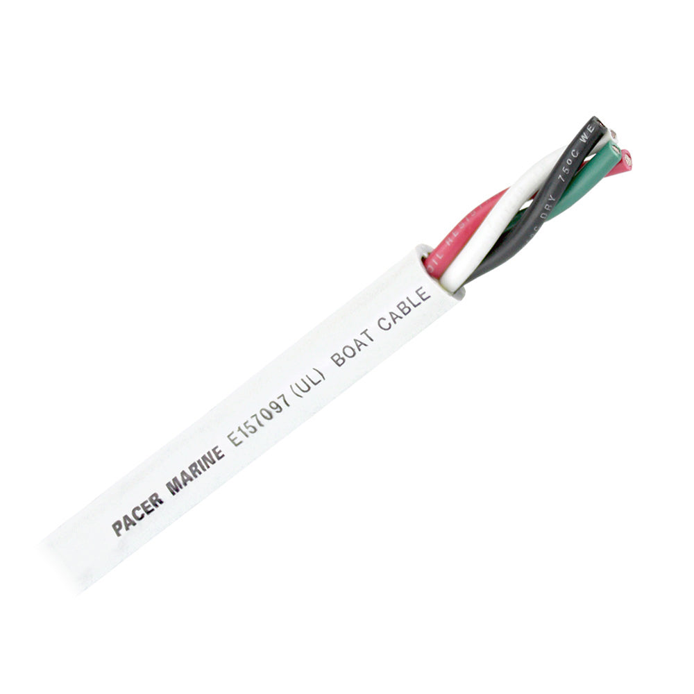 Pacer Round 4 Conductor Cable - 250' - 14/4 AWG - Black, Green, Red & White — marine wire