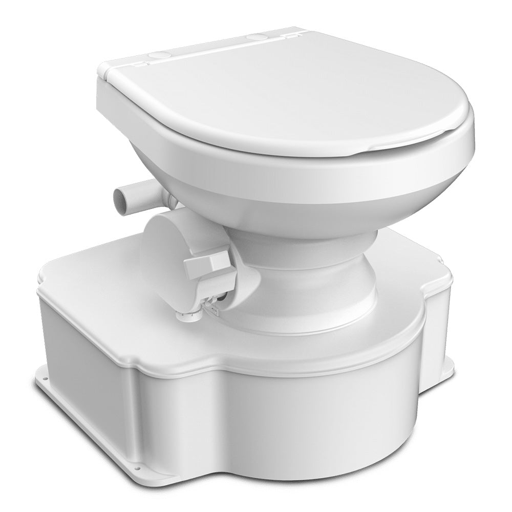 Dometic White M65 Marine Gravity Toilet - Standard Seat Size w/Foot Pedal — marine portable toilets