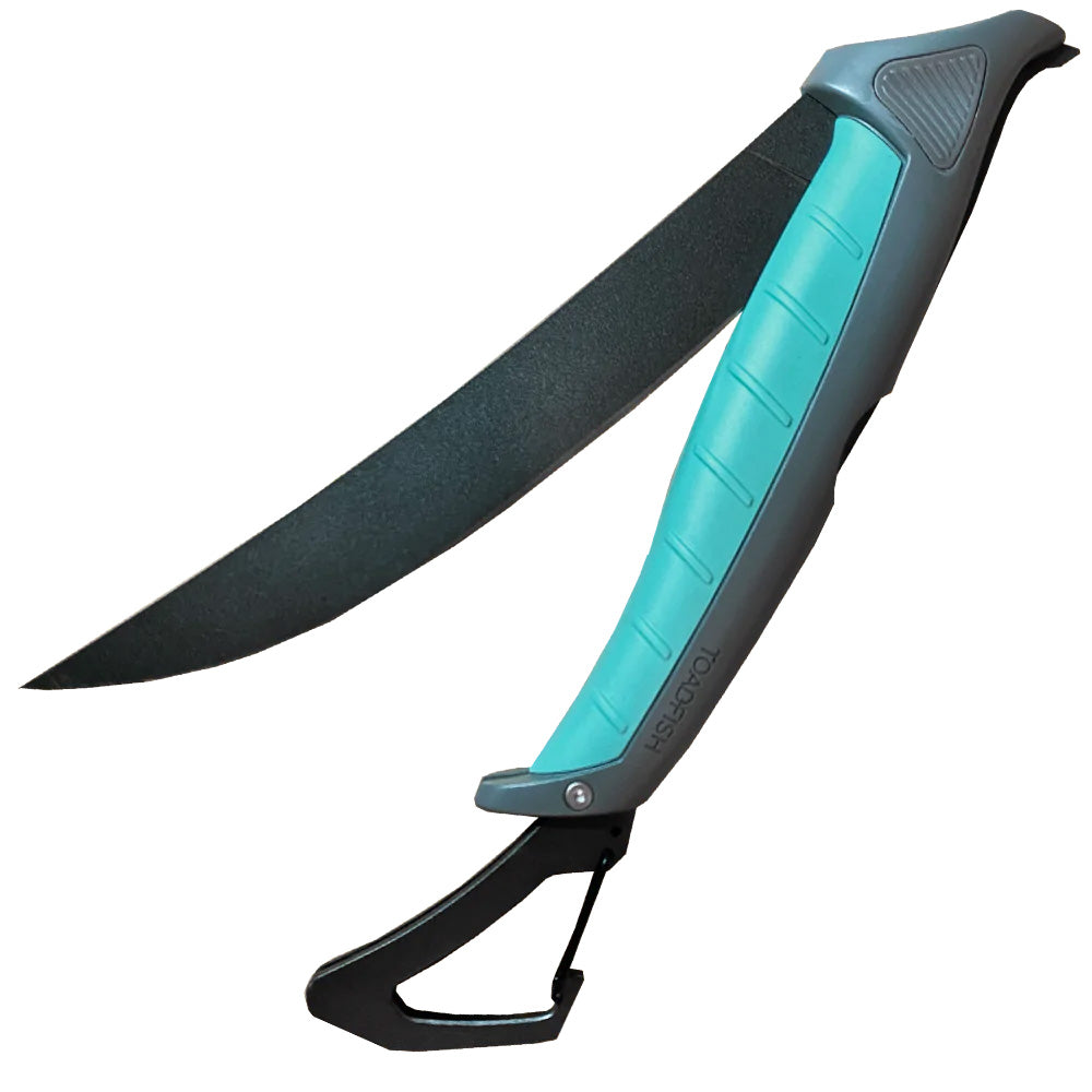 Toadfish Stowaway Folding Fillet Knife w/Built-In Carabiner - 8.5" — marine deck / galley