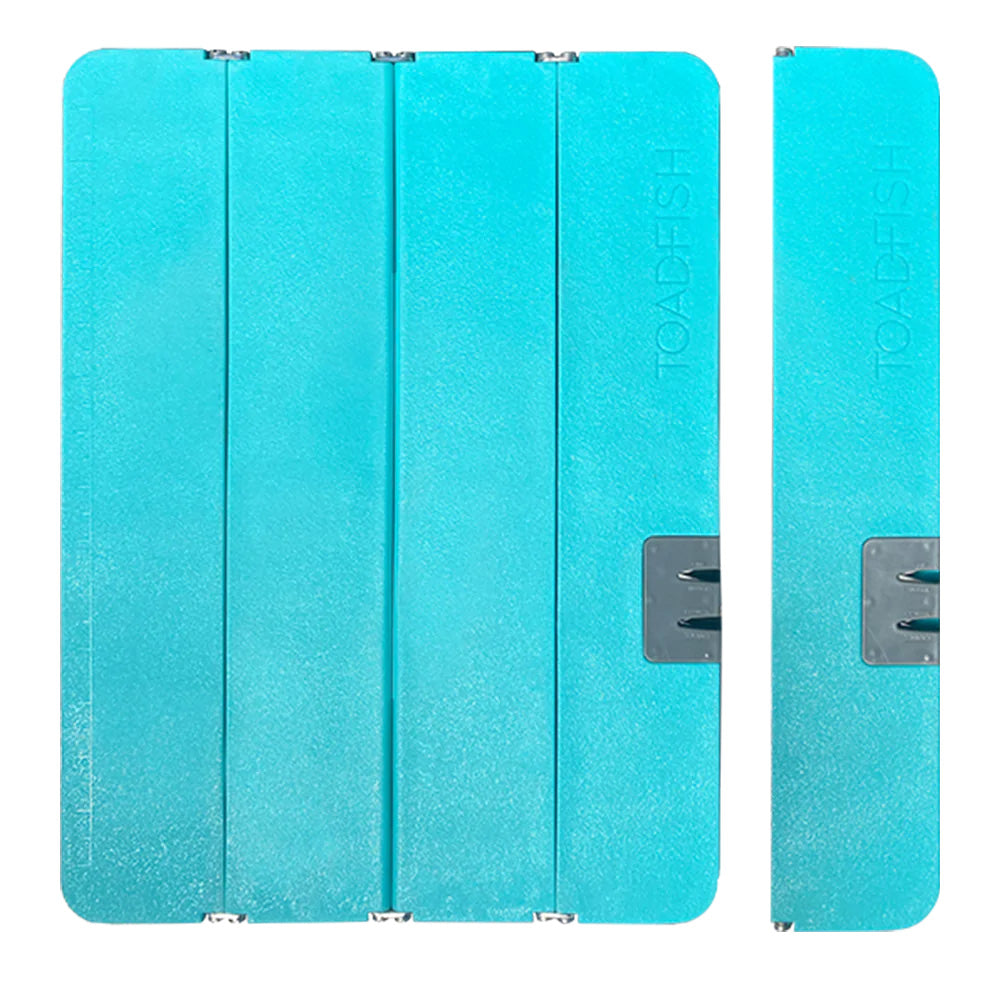 Toadfish XL Stowaway Folding Cutting Board w/Built-In Knife Sharpener - Teal — marine deck / galley