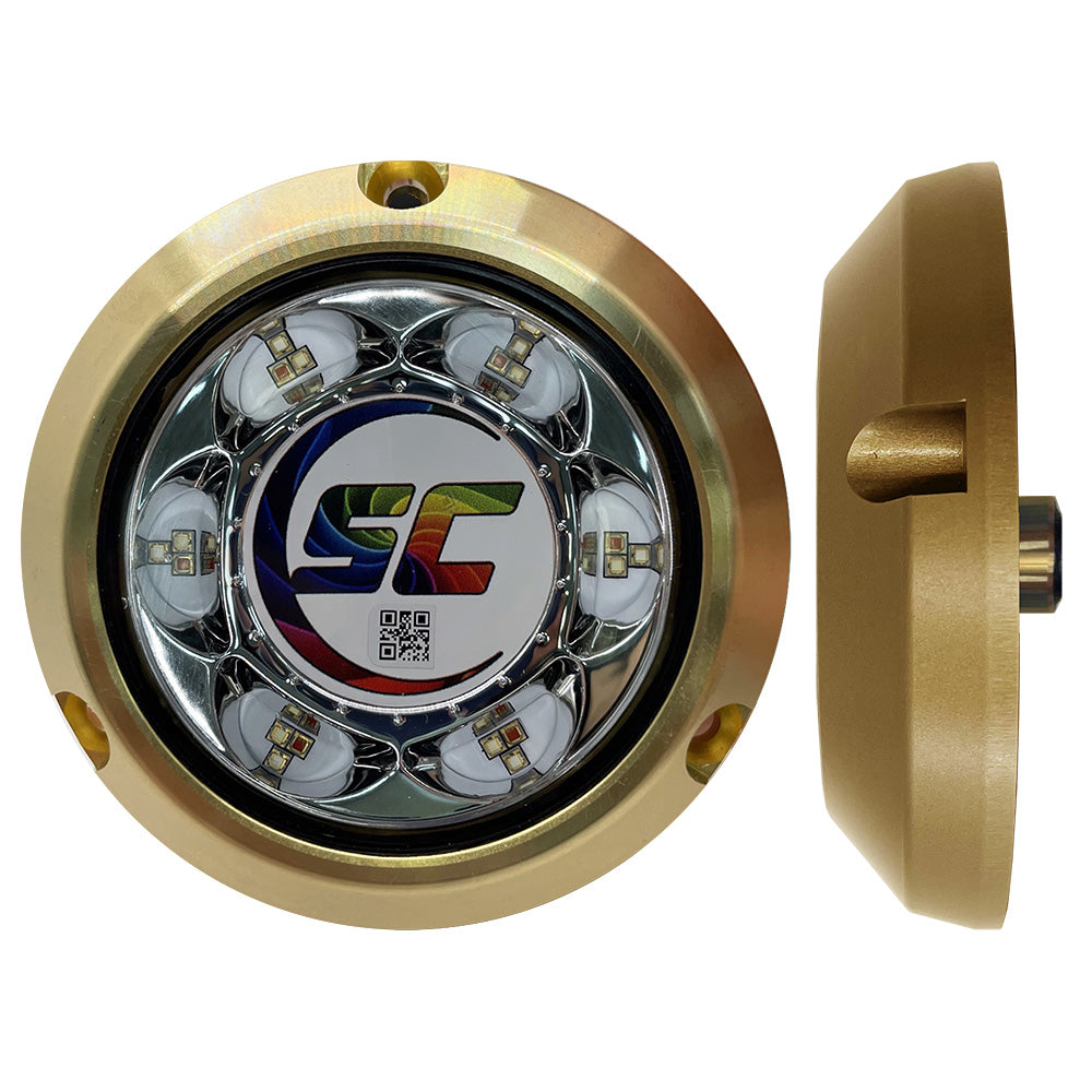 Shadow-Caster LED Lighting Shadow-Caster SC3 Series CC (Full Color Change) Bronze Surface Mount Underwater Light — marine underwater lighting