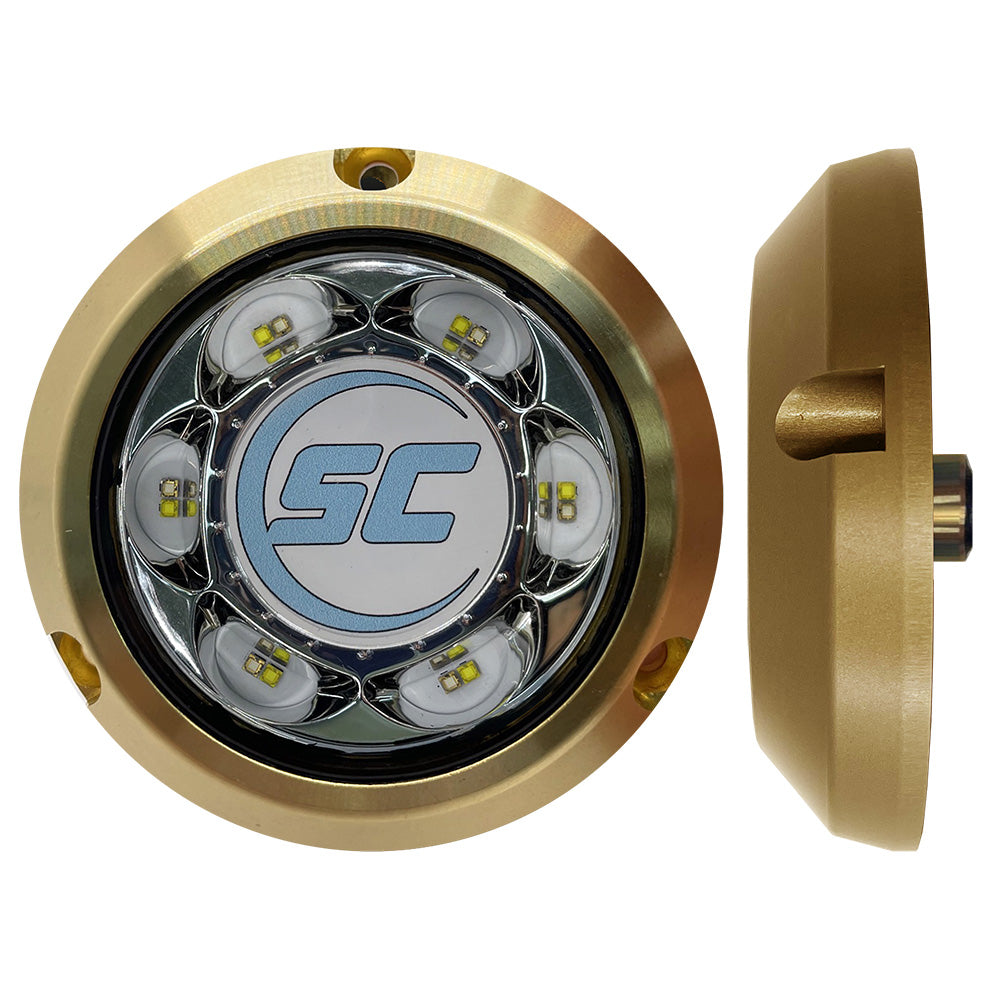 Shadow-Caster LED Lighting Shadow-Caster SC3 Series Bimini Blue Bronze Surface Mount Underwater Light — marine underwater lighting