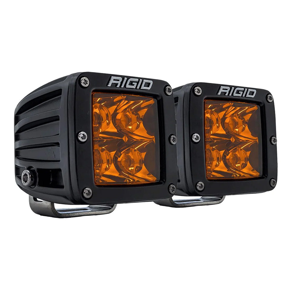 RIGID Industries D-Series Spot w/Amber Pro Lens - Pair — marine pods & cubes
