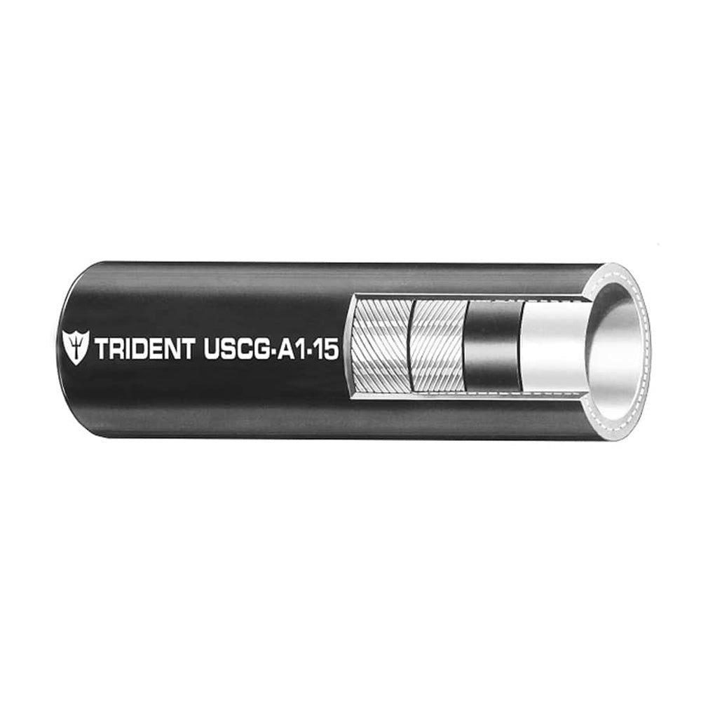 Trident Marine 3/8" x 50' Boxed Low Permeation Type A1-15 Fuel Line Hose - Black — marine fuel hose & fittings