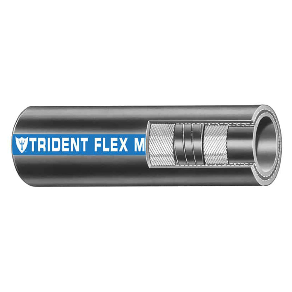 Trident Marine 3/4" x 50' Coil Flex Marine Wet Exhaust & Water Hose - Black — marine hose
