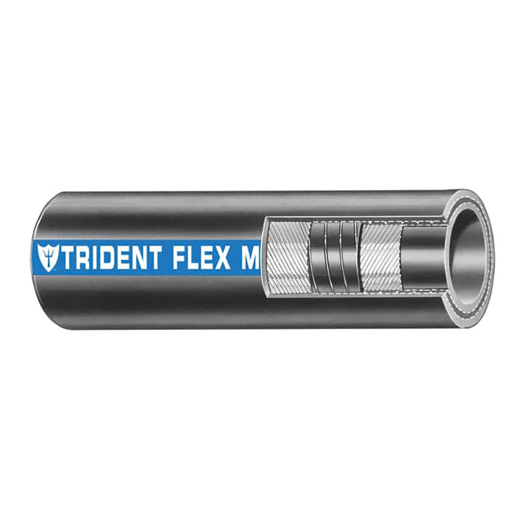 Trident Marine 1" x 50' Coil Flex Marine Wet Exhaust & Water Hose - Black — marine hose