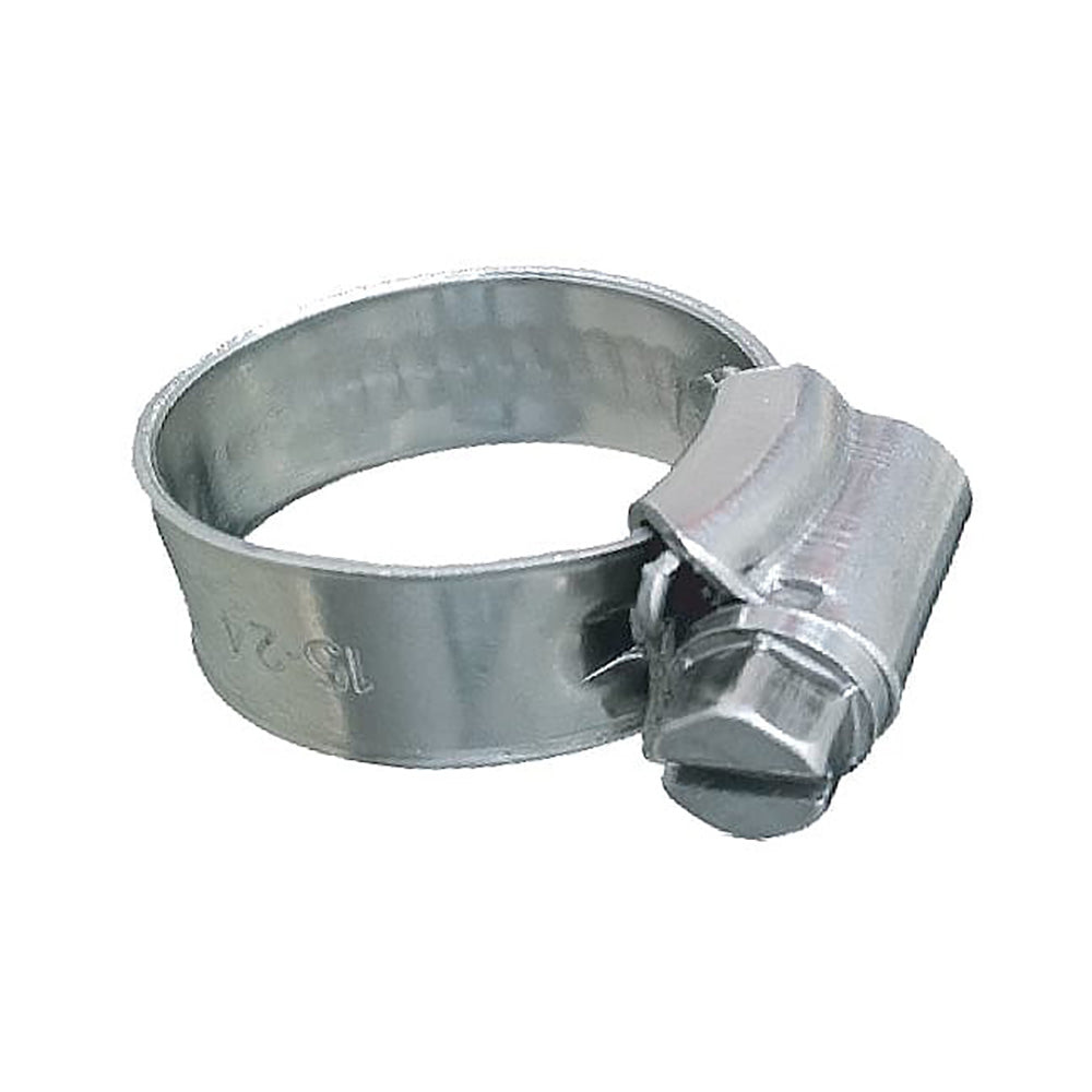 Trident Marine 316 SS Non-Perforated Worm Gear Hose Clamp - 3/8" Band - 5/8"–15/16" Clamping Range - 10-Pack - SAE Size 8 — marine accessories