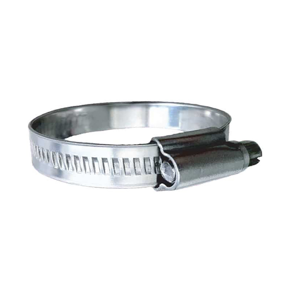 Trident Marine 316 SS Non-Perforated Worm Gear Hose Clamp - 15/32" Band - (3/4" – 1-1/8") Clamping Range - 10-Pack - SAE Size 10 — marine accessories