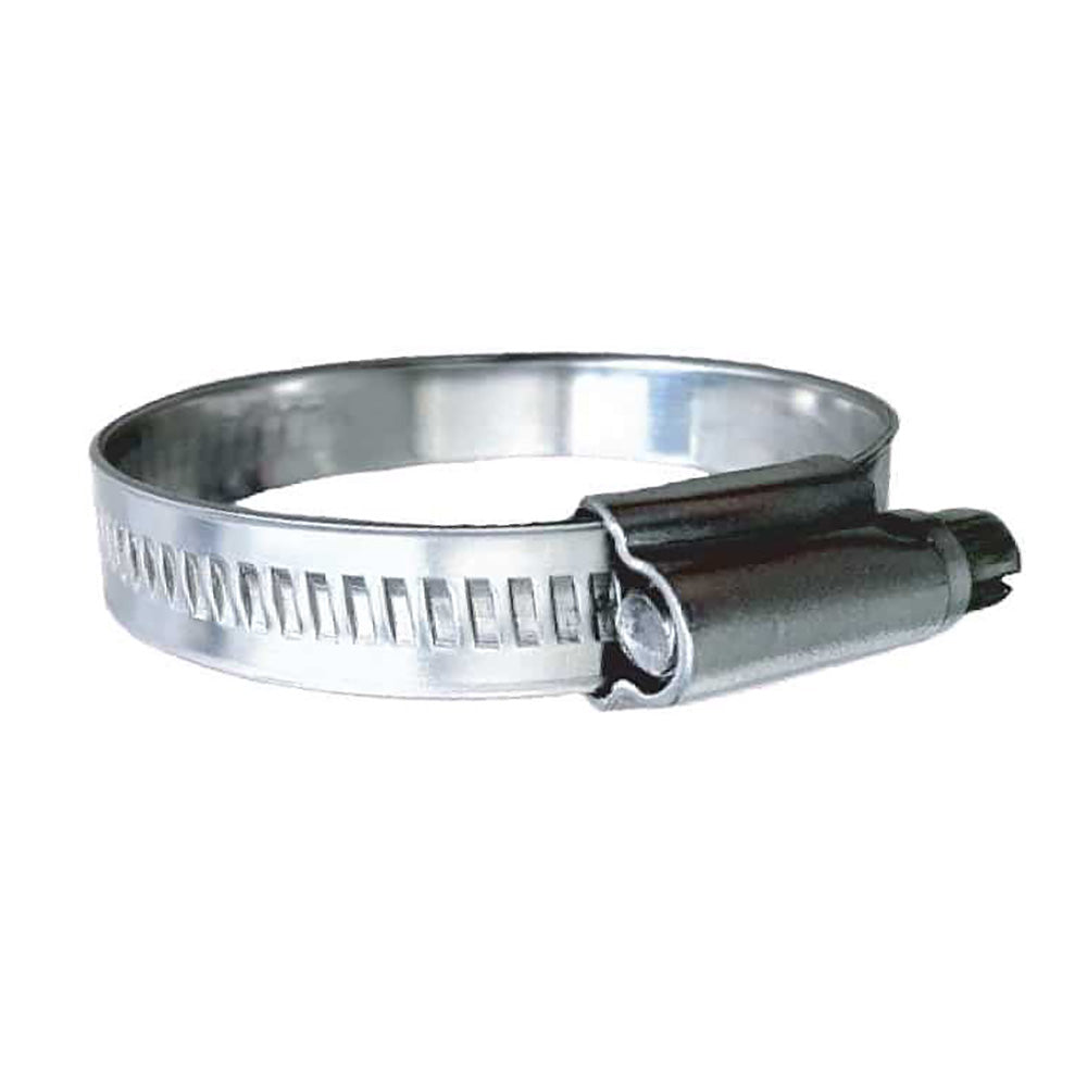 Trident Marine 316 SS Non-Perforated Worm Gear Hose Clamp - 15/32" Band - (1-1/16" – 1-1/2") Clamping Range - 10-Pack - SAE Size 16 — marine accessories