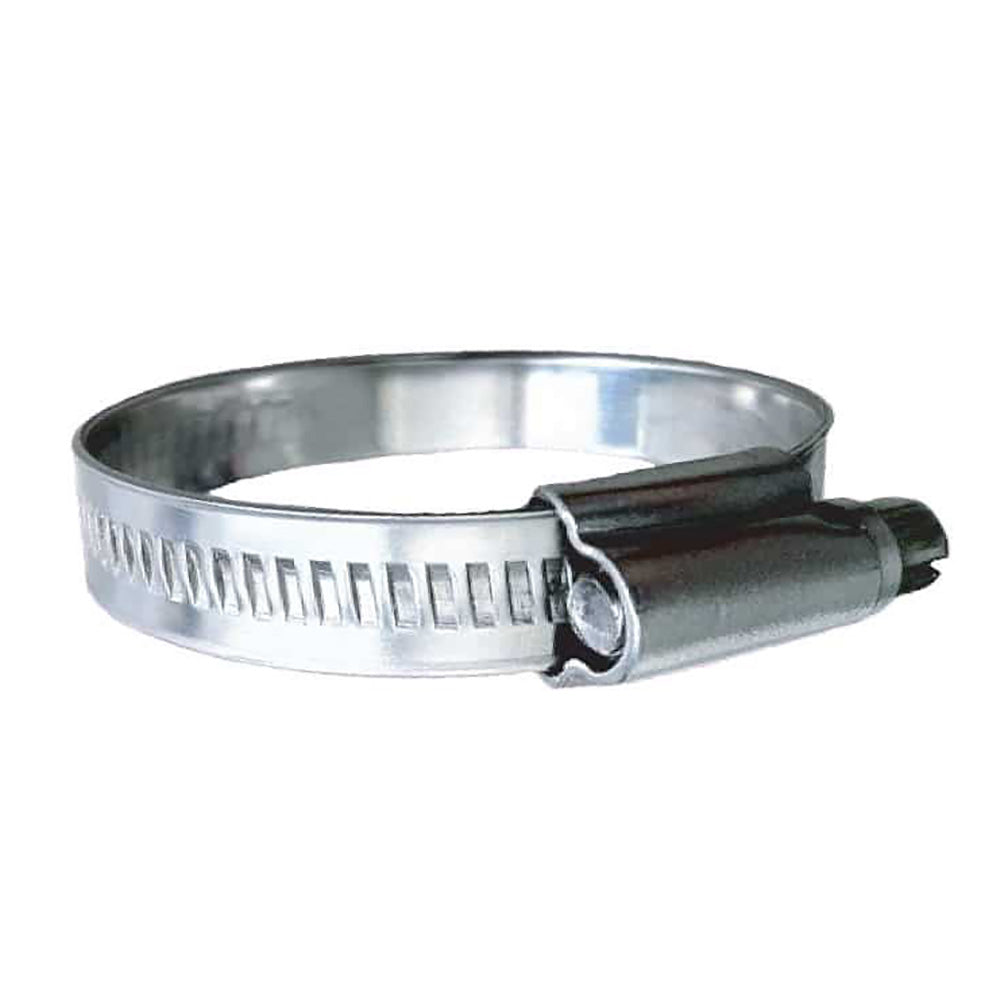Trident Marine 316 SS Non-Perforated Worm Gear Hose Clamp - 15/32" Band - (1-3/4" – 2-1/4") Clamping Range - 10-Pack - SAE Size 28 — marine accessories