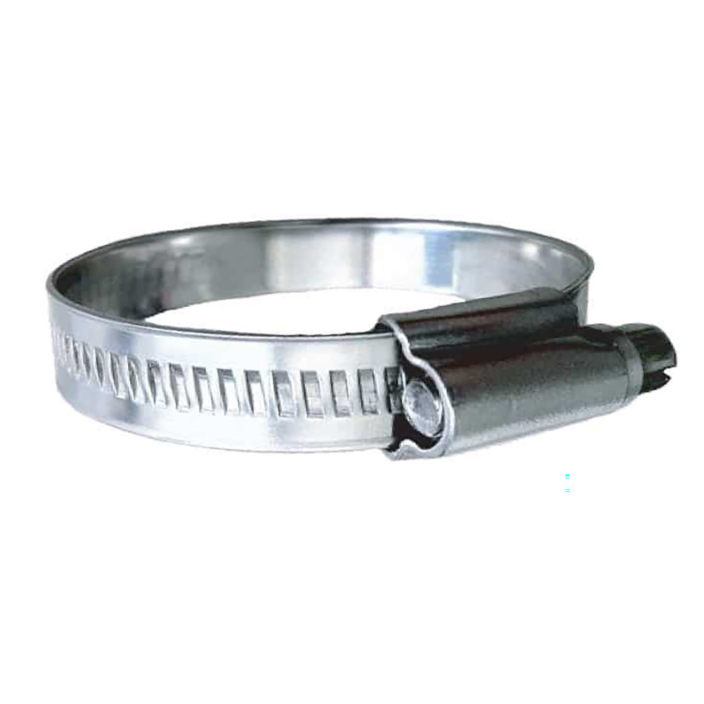 Trident Marine 316 SS Non-Perforated Worm Gear Hose Clamp - 15/32" Band - (1-1/2" - 2") Clamping Range - 10-Pack - SAE Size 24 — marine accessories