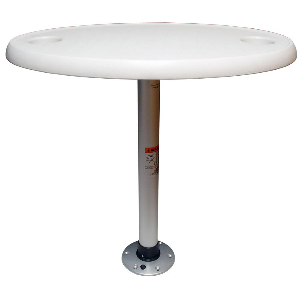 Springfield Marine Springfield White Oval Table Package - 18" x 30" Threadlock — marine deck / galley