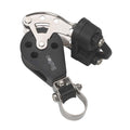 Barton Marine Size 3 Stanchion Lead Block - Single w/Becket & Cam Cleat — marine blocks