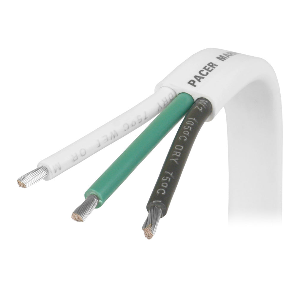 Pacer White Triplex Cable - 14/3 AWG - Black/Green/White - Sold by the Foot — marine wire