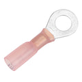 Pacer 22-18 AWG Heat Shrink Ring Terminal - 1/4" Stud Size - 25 Pack — marine terminals