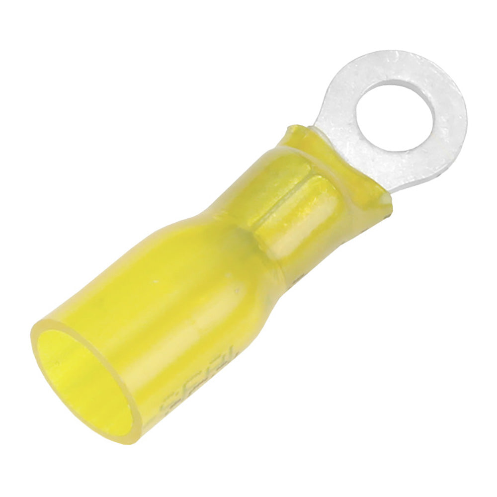 Pacer 12-10 AWG Heat Shrink Ring Terminal - #8 Stud Size - 25 Pack — marine terminals