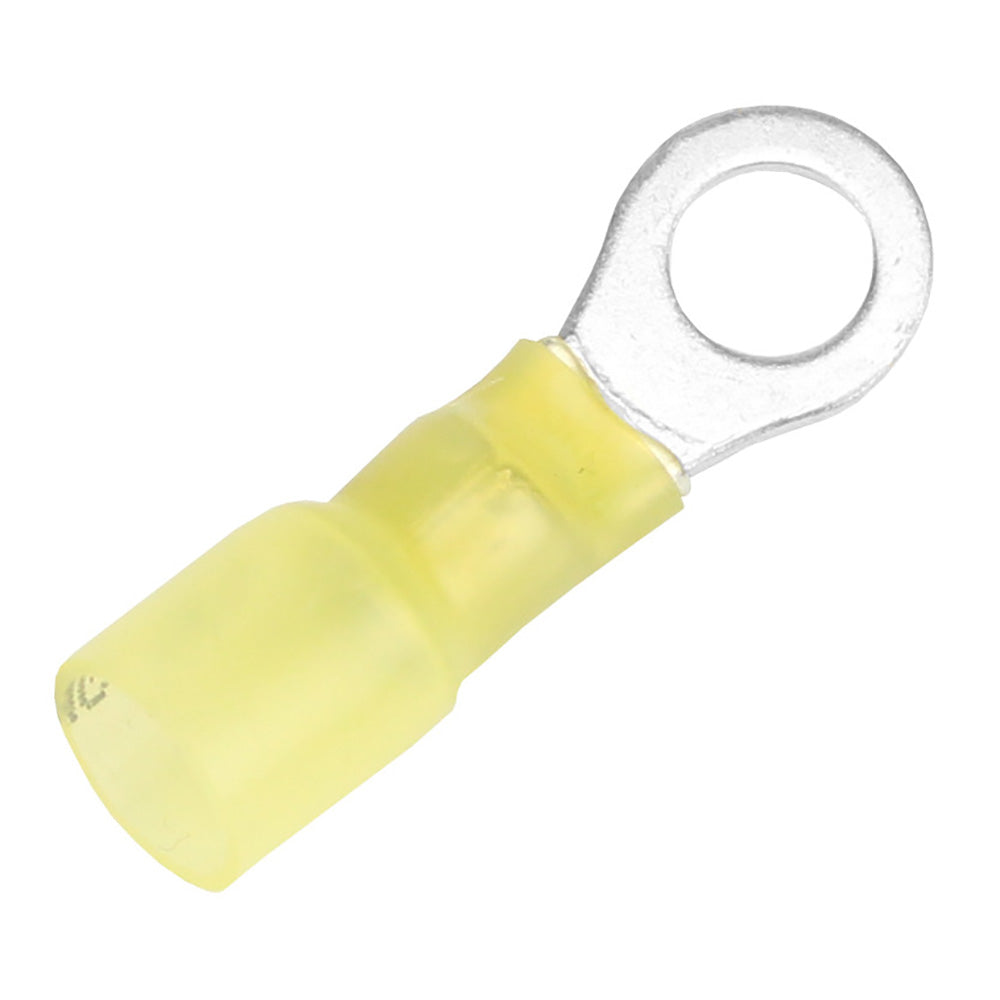Pacer 12-10 AWG Heat Shrink Ring Terminal - 1/4" Stud Size - 3 Pack — marine terminals
