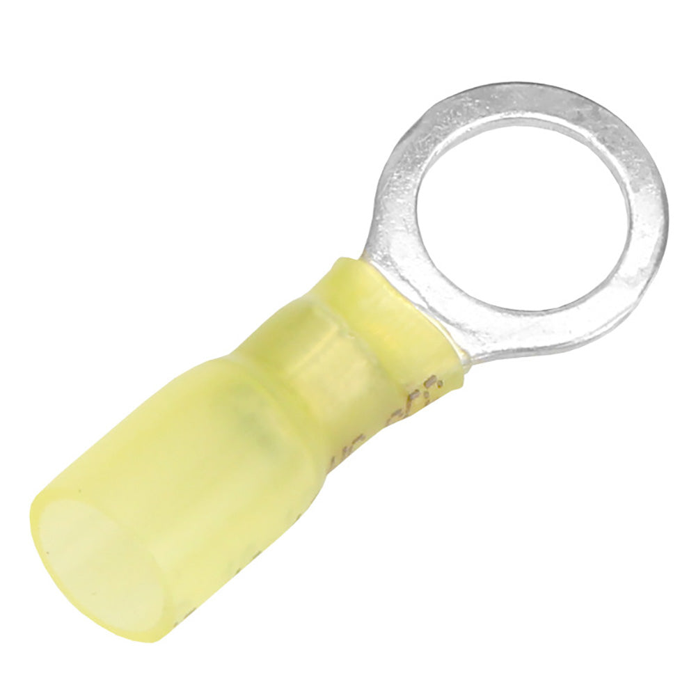 Pacer 12-10 AWG Heat Shrink Ring Terminal - 3/8" Stud Size - 100 Pack — marine terminals