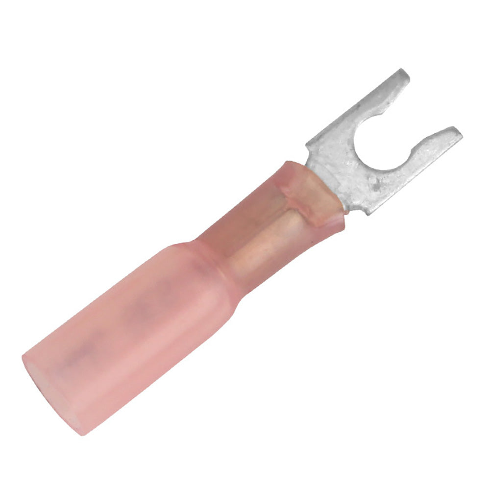 Pacer 22-18 AWG Heat Shrink Spade Terminal - #8 Stud Size - 25 Pack — marine terminals