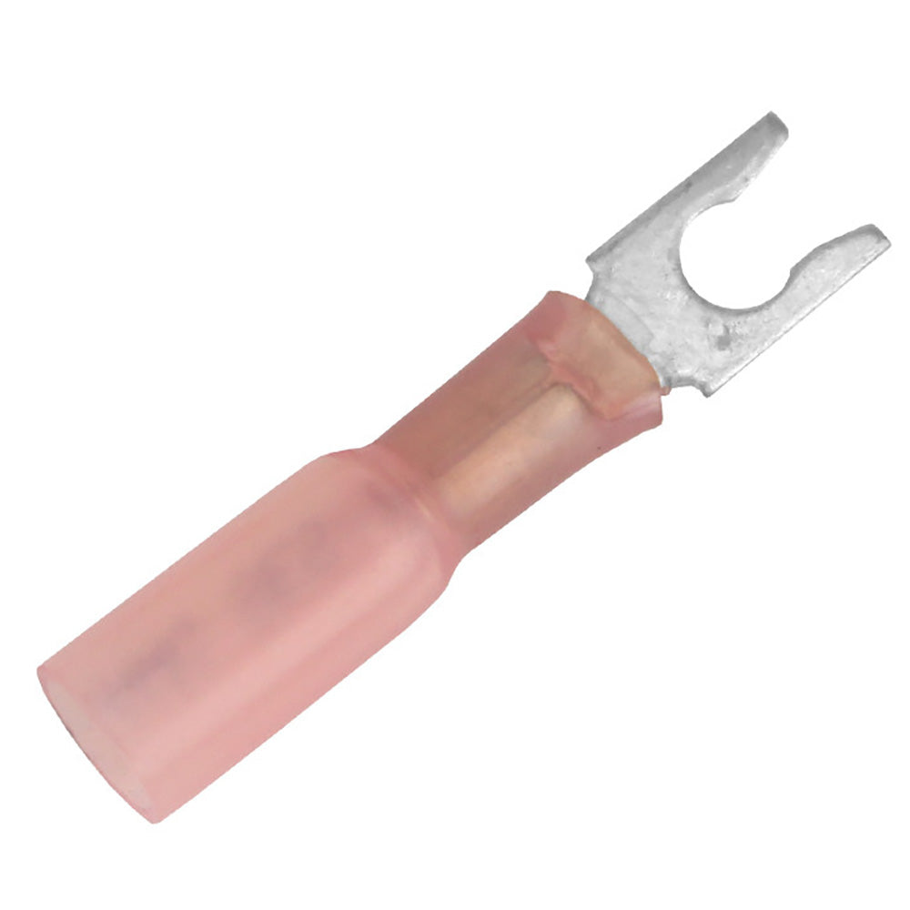 Pacer 22-18 AWG Heat Shrink Spade Terminal - #8 Stud Size - 100 Pack — marine terminals
