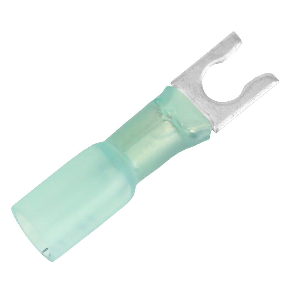 Pacer 16-14 AWG Heat Shrink Spade Terminal - #10 Stud Size - 100 Pack — marine terminals