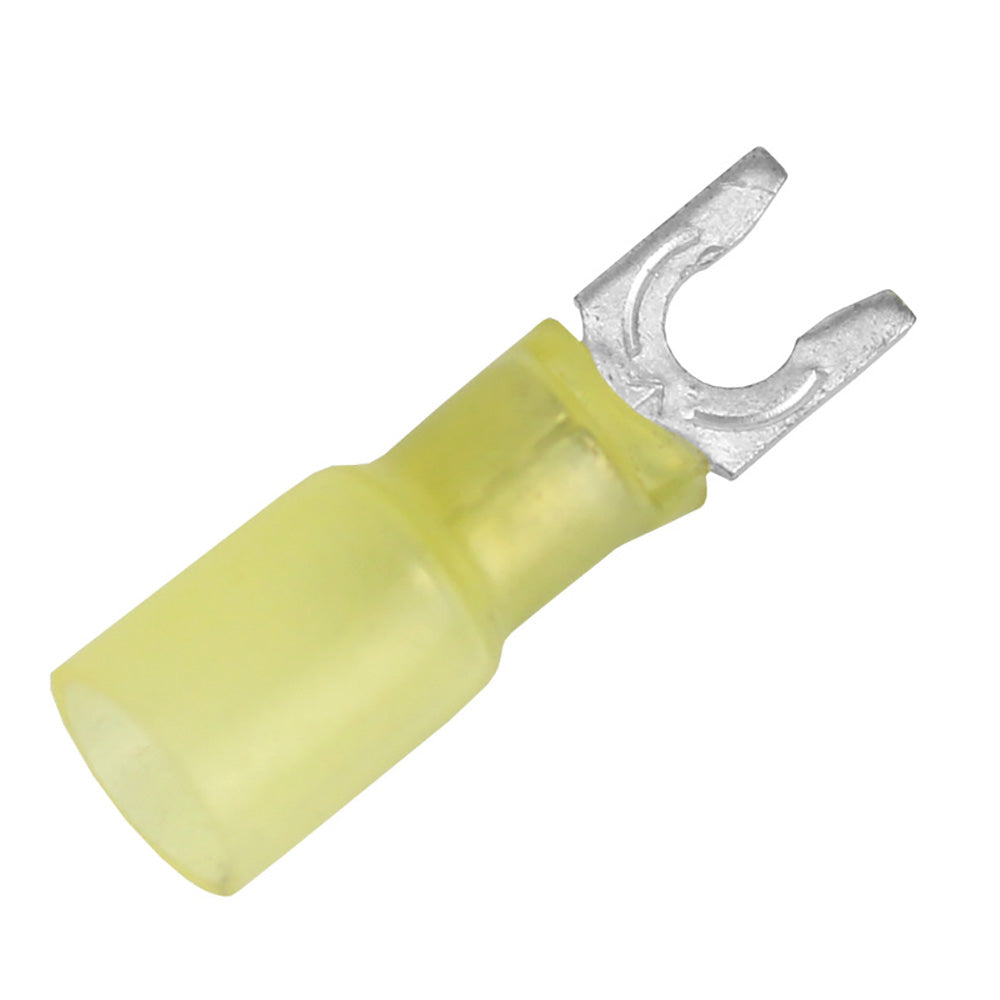 Pacer 12-10 AWG Heat Shrink Spade Terminal - #8 Stud Size - 100 Pack — marine terminals