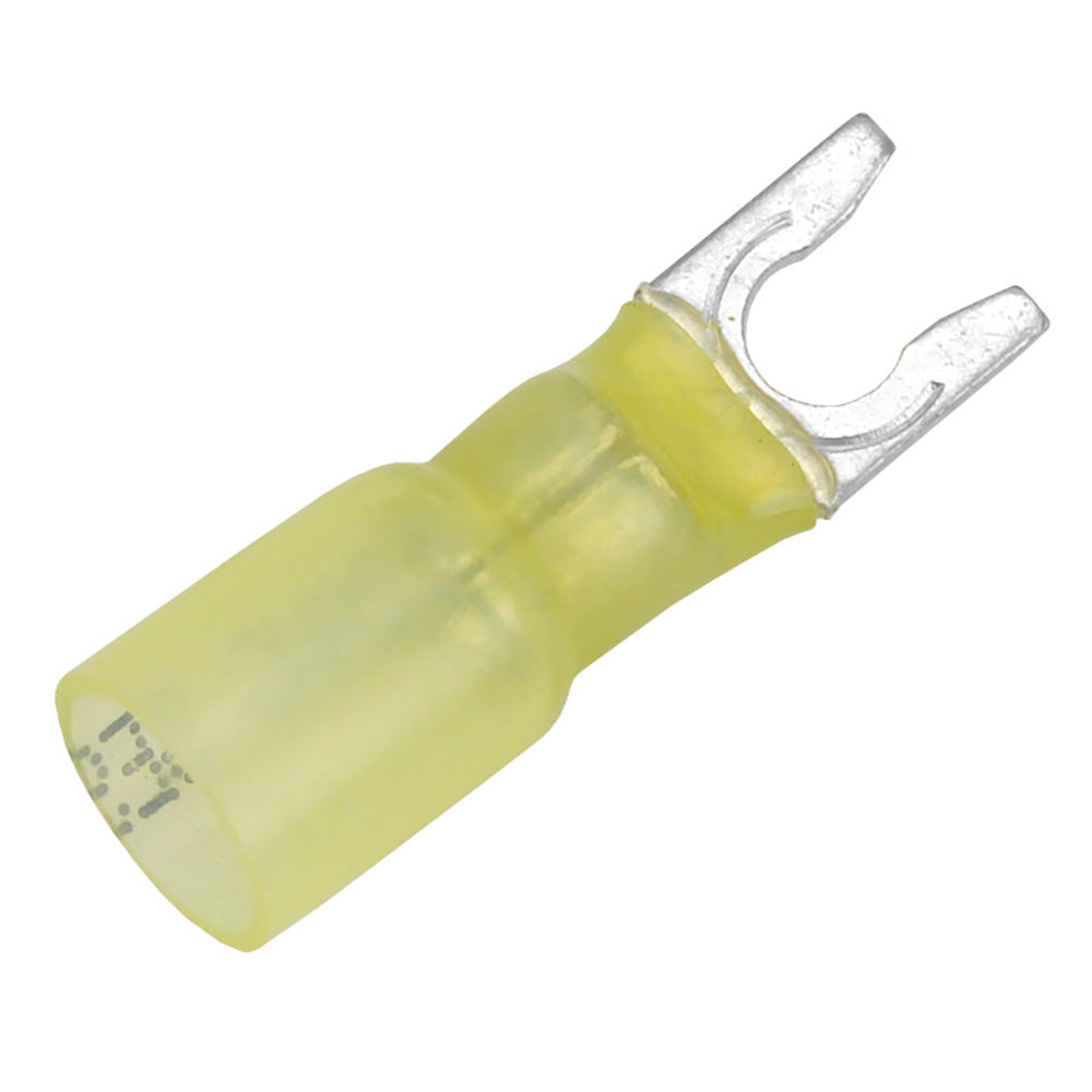 Pacer 12-10 AWG Heat Shrink Spade Terminal - #10 Stud Size - 3 Pack — marine terminals