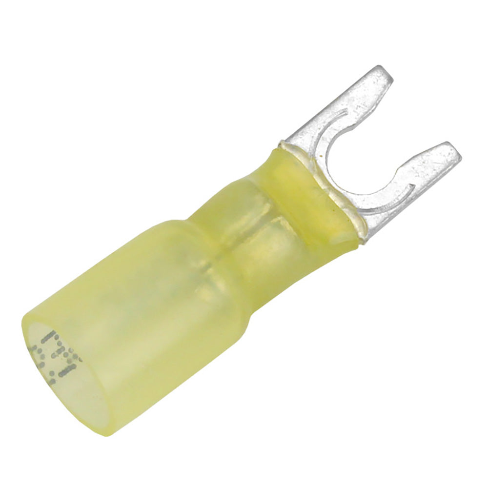 Pacer 12-10 AWG Heat Shrink Spade Terminal - #10 Stud Size - 25 Pack — marine terminals