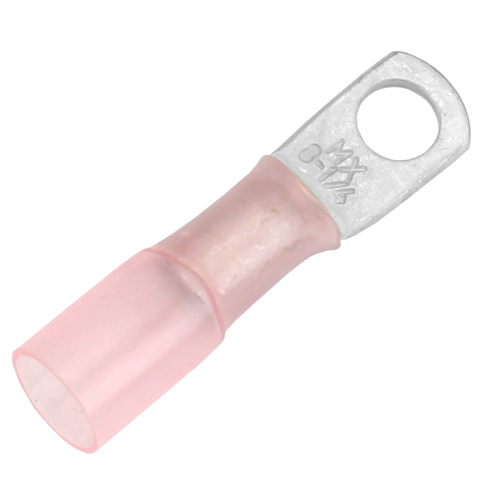Pacer 8 AWG Heat Shrink Ring Terminal - 1/4" Stud Size - 25 Pack — marine terminals