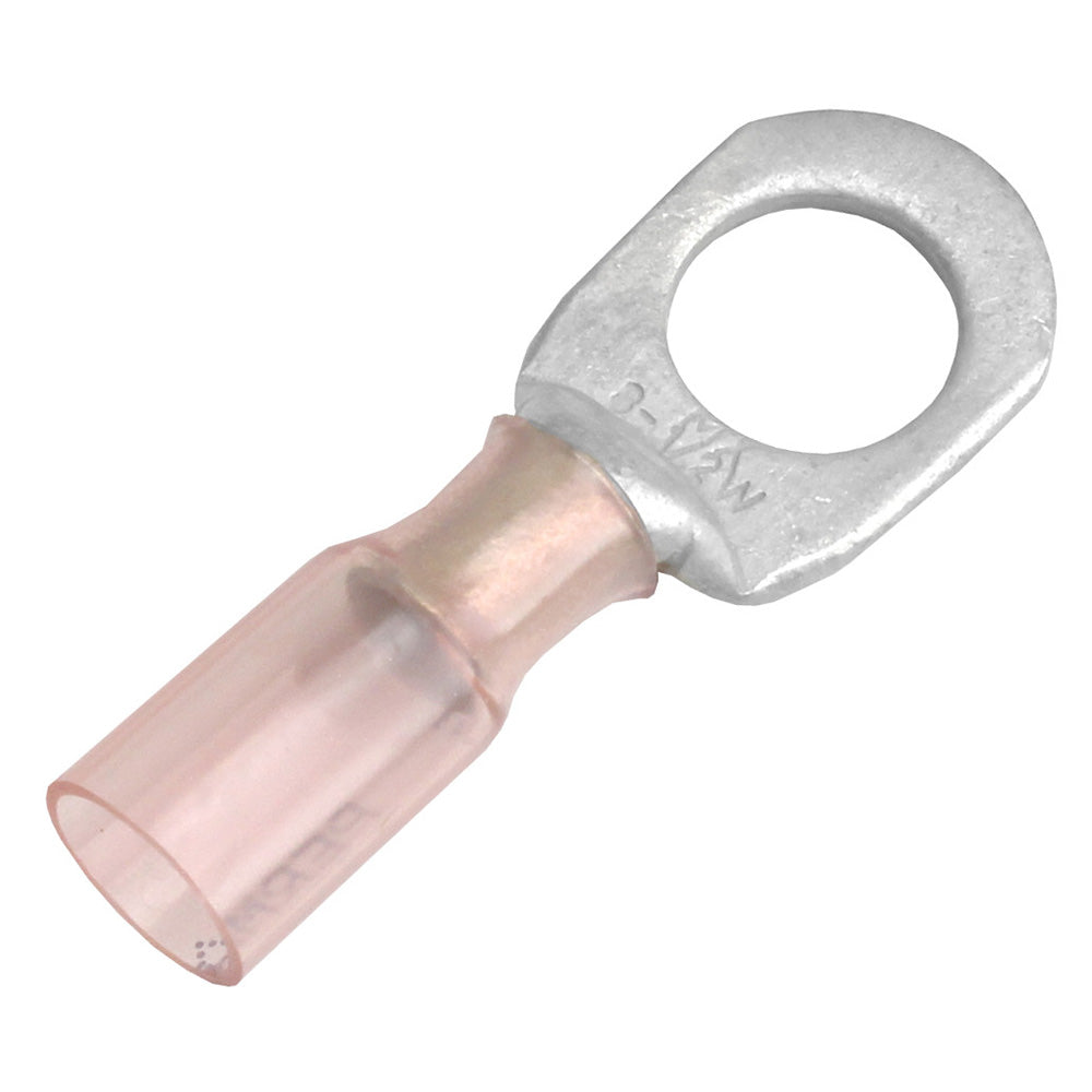 Pacer 8 AWG Heat Shrink Ring Terminal - 1/2" Stud Size - 25 Pack — marine terminals