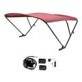 SureShade Battery Powered Bimini - Black Anodized Frame & Burgundy Fabric — marine biminis/shades/umbrellas