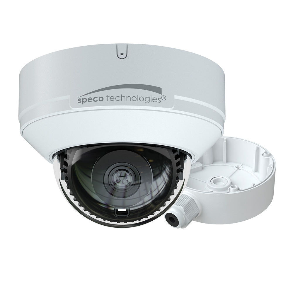 Speco Tech Speco 4MP H.265 AI IP Dome Camera w/IR - 2.8mm Fixed Lens & Junction Box — marine cameras - network video