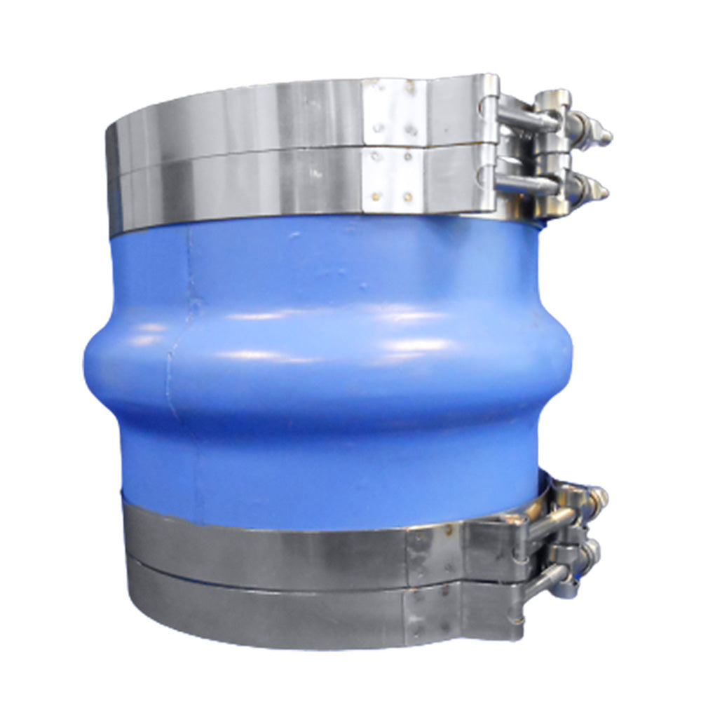 Trident Marine 4" ID Blue Silicone Molded Wet Exhaust Hump w/4 T-Bolt Clamp — marine exhaust hose