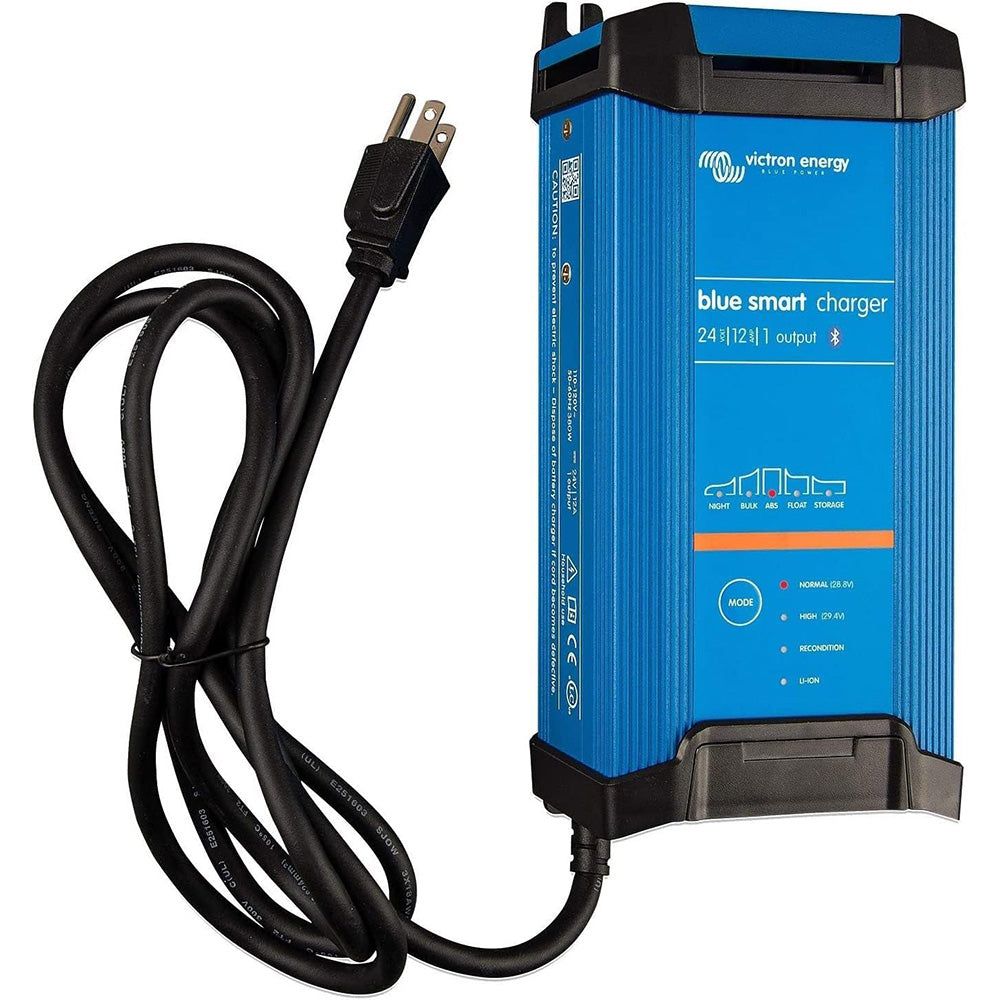 Victron Energy Victron Blue Smart IP22 24VDC 12A 1 Bank 120V Charger - Dry Mount — marine battery chargers