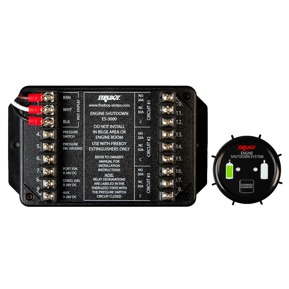 Fireboy-Xintex 3 Circuit Engine Shutdown w/Square Display — marine fume detectors
