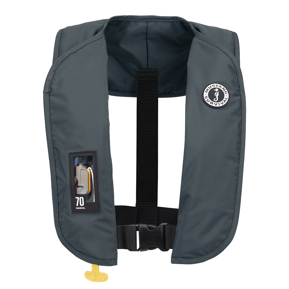 Mustang Survival Mustang MIT 70 Manual Inflatable PFD - Admiral Grey — marine personal flotation devices