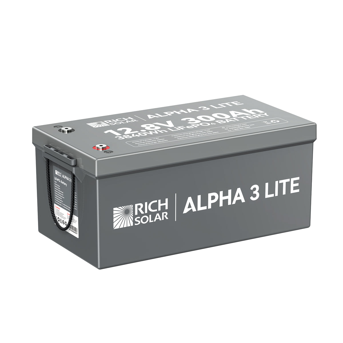 RICH SOLAR ALPHA 3 LITE | 12V 300Ah LiFePO4 Battery (RS-B123)