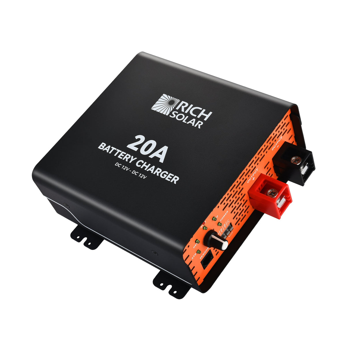 RICH SOLAR 12V 20A DC to DC Battery Charger for RV, Van, Boat, Off-Grid | Lithium & Lead-Acid Batteries