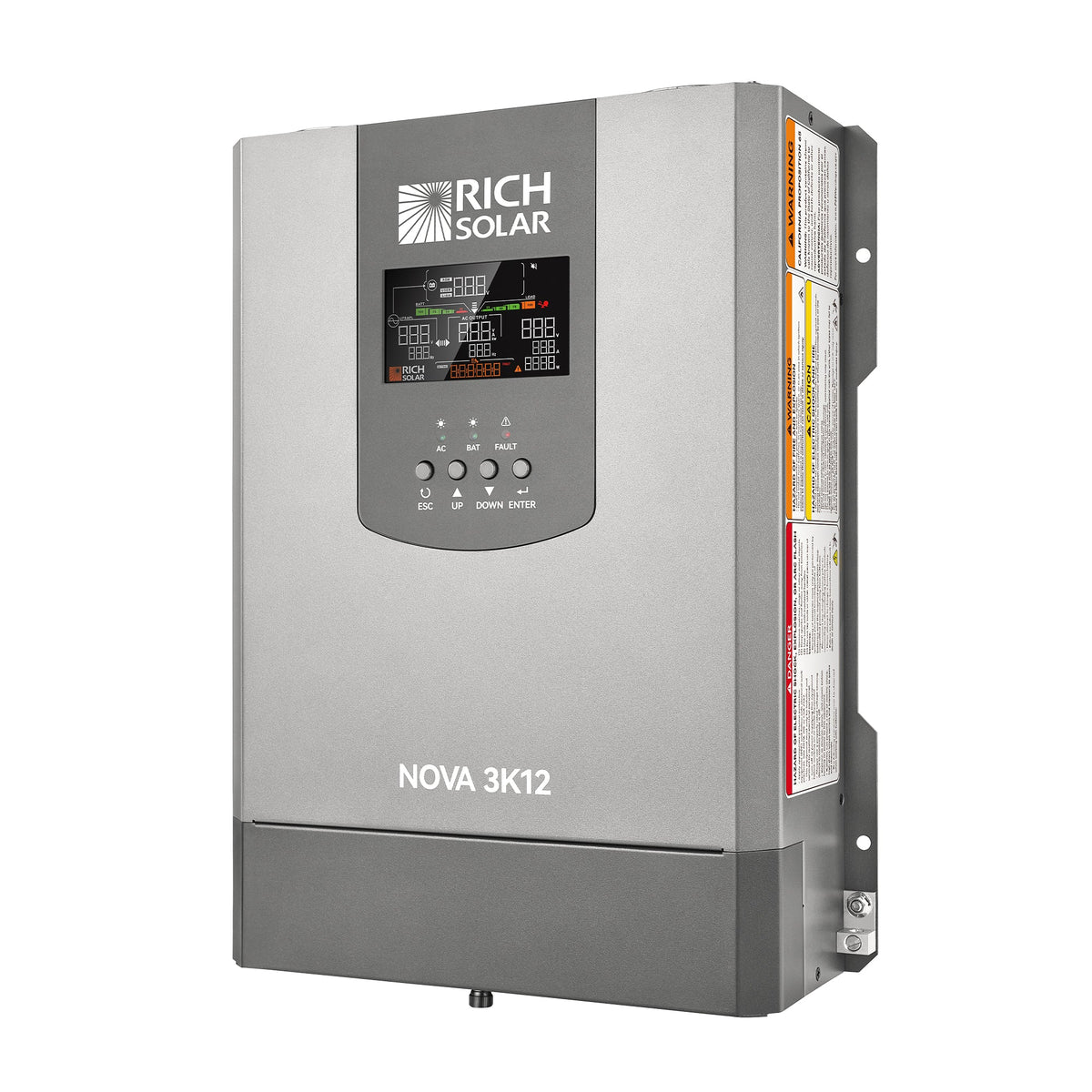 RICH SOLAR NOVA 3K12 | 3000W 12V Pure Sine Wave Inverter with Built-in Transfer Switch