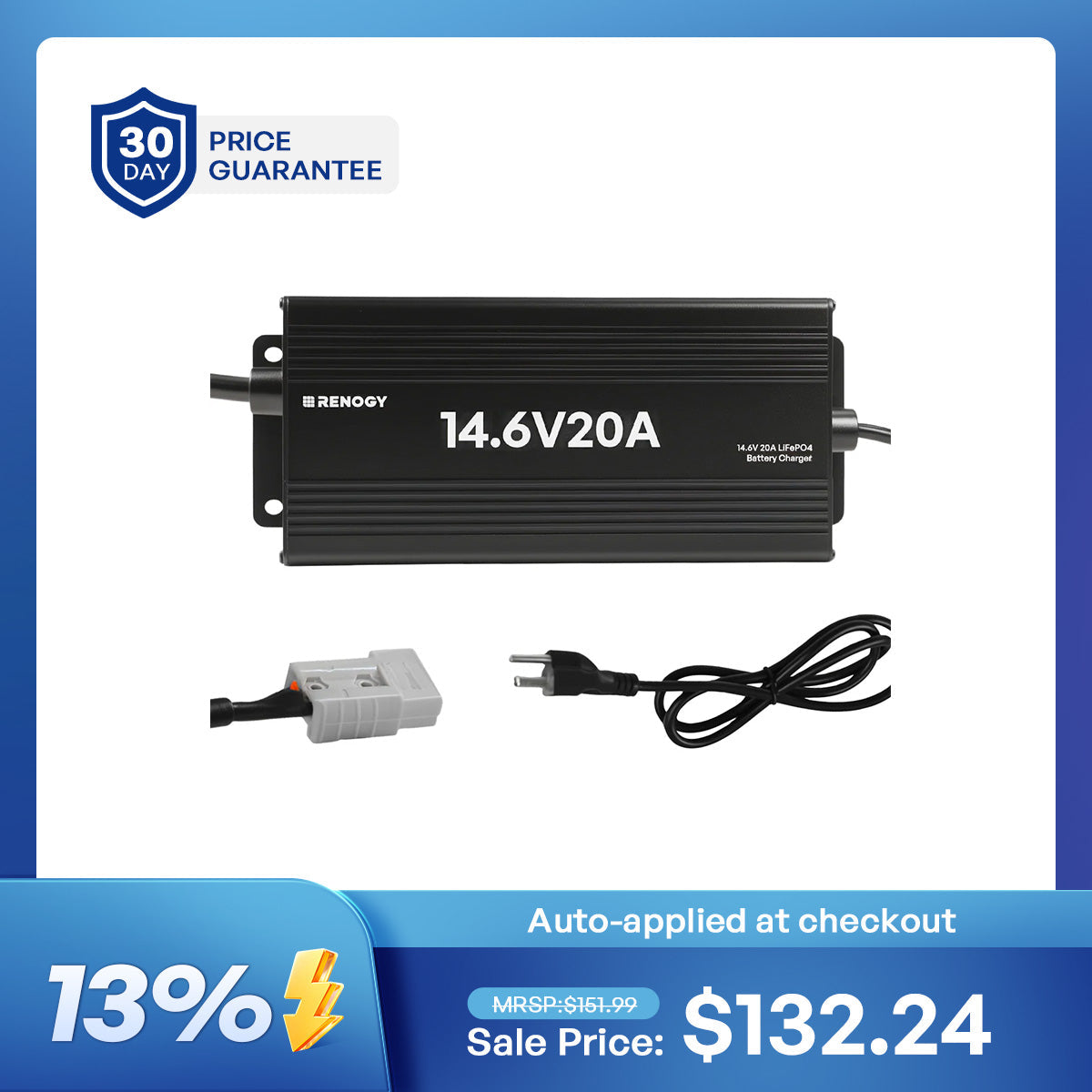 12V 20A/24V 10A AC-to-DC LFP Portable Battery Charger