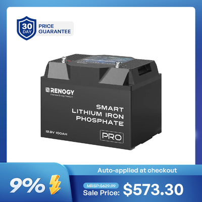 12V  100Ah Smart Lithium Iron Phosphate Battery w/Bluetooth & Self-heating Function | Pro Series