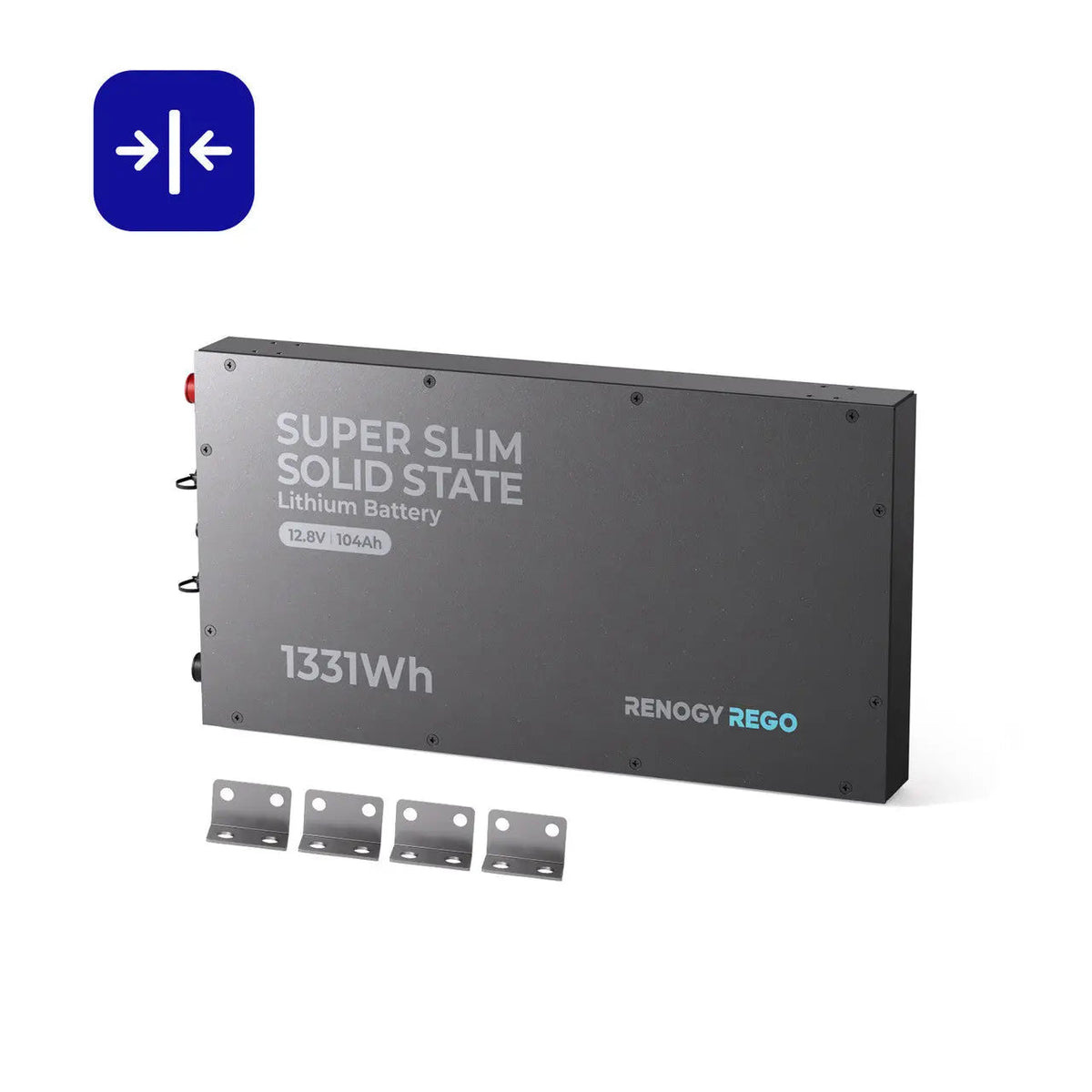 12V 104Ah Super Slim Lithium Iron Phosphate Battery | Rego Series