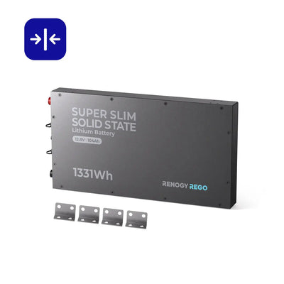 12V 104Ah Super Slim Lithium Iron Phosphate Battery | Rego Series